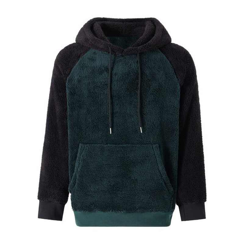  Warm hooded fleece wool men's sweatshirt            