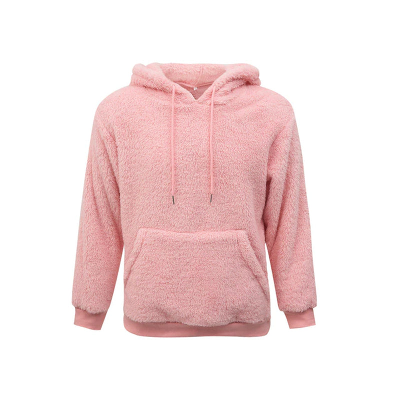  Warm hooded fleece wool men's sweatshirt            