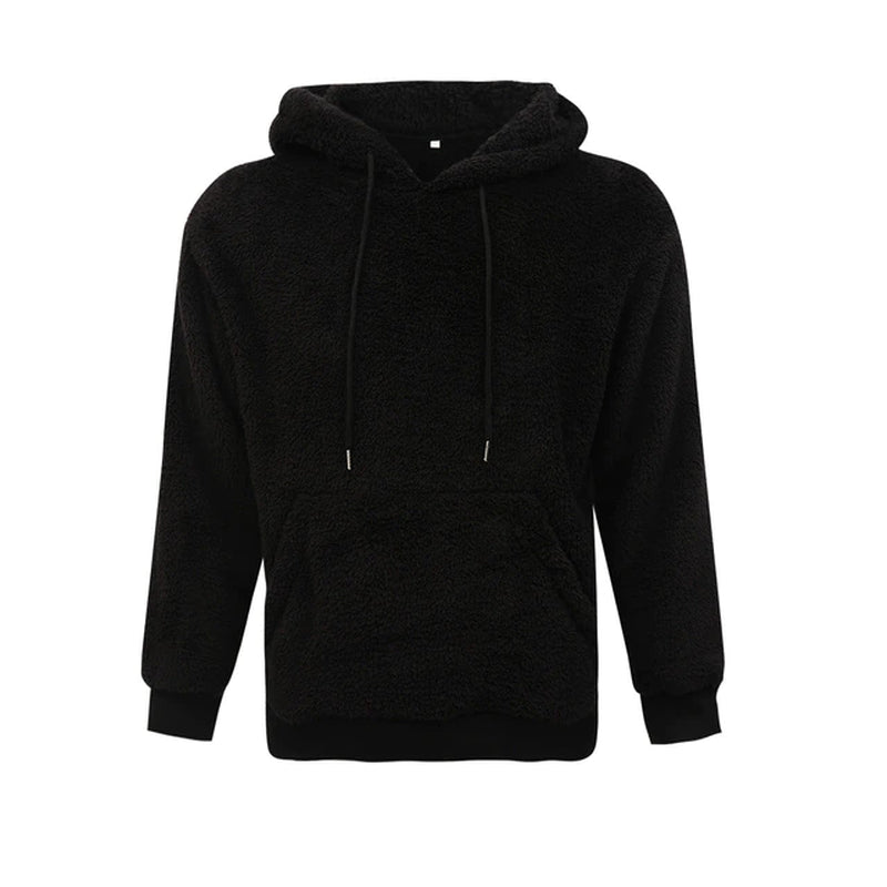  Warm hooded fleece wool men's sweatshirt            